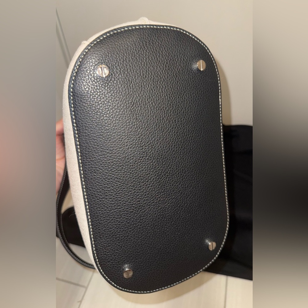 Toteme Belted Backed Bag, Canvas Black Leather - Picture 17 of 17